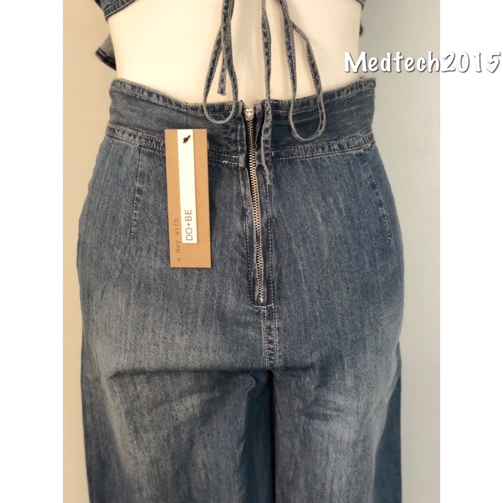 Ruffled Denim Jumpsuit - Picture 6 of 7